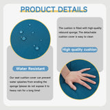 6 Pieces Outdoor Patio Furniture Sets with Furniture Cover, PE Rattan Wicker Patio Conversation Set with 60000 BTU Outdoor Propane Fire Pit Table(Peacock Blue, Fire Pit Table) wudipatio