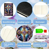 FRANDEK A5 50-Page DIY Diamond Art Painting Notebook with Beautiful Patterns, Special Shaped Diamond Art Craft for Beginners Adults Gift(Purple Cross) FRANDEK