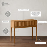 Nathan James Virgo Wood Accent Storage Console Sofa Table, for Entryway, Hallway or Living Room, 1, Warm Pine Nathan James