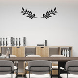 Zzbakress 2 Pieces Wooden Vine Olive Branch Leaf Leaf Wall Decor,Farmhouse Signs for Living Room Decoration (Black) Zzbakress