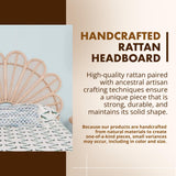 KOUBOO Petal Rattan Twin Headboard, Bedroom, Bedroom Furniture, Headboard, Twin Size, Tropical Decor, Bohemian Decor, Natural Kouboo