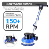 Prolux Core 13 inch Electric Floor Buffer Scrubber and Polisher Machine - All Floor Surfaces Prolux