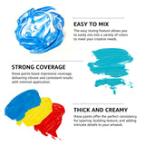 ABEIER Large Bulk Acrylic Paint Set, 15 Colors (473 ml/16 fl oz), Matte Finish, Rich Pigments, Non-Toxic Paints for Painting on Canvas Crafts Wood Ceramic, Ideal for Beginners and Students ABEIER