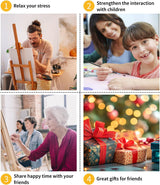 CraftCraze Paint by Numbers Kit for Adults, Adult Paint by Number Kits, Disco Ball Paint by Numbers for Adults Beginners, DIY Advanced Acrylic Painting on Canvas for Home Wall Art Decor 16x20 Inch CraftCraze