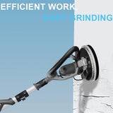 Drywall Sander with Vacuum, IMQUALI® 9.5A 1050W Electric Sander Tool with Variable Speed 600-2600RPM, Popcorn Ceiling Removal Tool with Extendable Handle, LED Light, 12pcs Sanding Discs, Black, IMQ919 IMQUALI