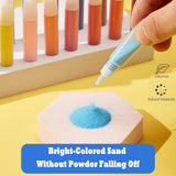 OTAOD 32 Pcs Sand Art Kits for Kids, 16 Color Art Sand kit Scenic Sand with 16 Sheets Animal Sand Art Painting Cards, DIY Crafts Set for Girls and Boys, Arts and Crafts for Kids Ages 6-12 OTAOD