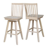 IC International Concepts Mission Barheight Stool with Swivel Seat Bar Height Table, 30", Ready to Finish IC International Concepts