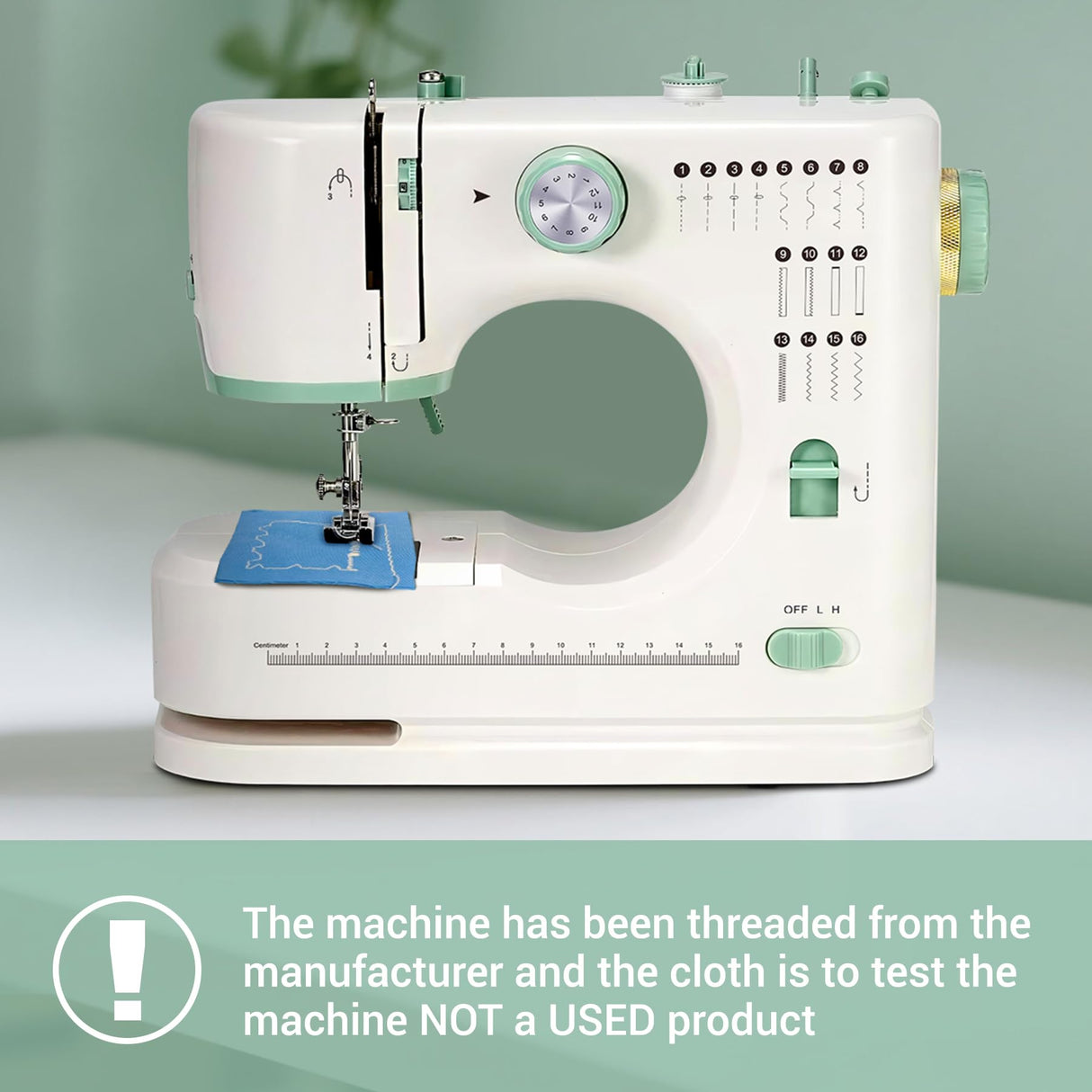 Lastempa Mini Dual-Speed SewingMachine Double Needle & Double Thread16 Stitch Modes Beginner-FriendlyHousehold Sewing Machine | ldeal forAdults & Beginners Lastempa