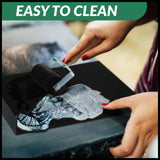 Suzile Block Printing Kit Include 1 Pcs Bench Hook and Inking Plate 2 Pcs Linoleum Block 1 Set Linoleum Cutter with 6 Type Blades 1 Brayer Roller for Carving Printmaking Stamp Tools Suzile