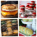 CAKETIME Muffin Top Pan - 3 inch Round Silicone Egg Molds for Breakfast Sandwiches, Nonstick Egg Baking Pan for English Muffins, Whoopie Pies, Corn Bread, Egg bites, Tarts 2 Pack CAKETIME