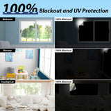 Vanten 2025 Upgraded Blackout Curtains, 157"x59" Blackout Shades,100% Blackout Window Shades with Strong Hook &, Loop Tapes, Temporary Blinds for Baby Nursery, Bedroom, Travel, Cars Vanten