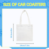 OKBA 20 Pcs 8X7.5 Inch Sublimation mini tote bags,Blank Canvas Tote Bags Reusable Grocery Bags, small tote bags for kids DIY (White) OKBA