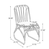 Christopher Knight Home Set of 2 Busby Patio PE Wicker Dining Chairs, Outdoor Woven Rattan Accent Chair with Iron Frame+Cushion, Fully Assembled Lounge Chair Outdoor for Garden/Balcony, Natural Christopher Knight Home