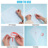 Bcxfbxd 6 Packs DIY Blank Kites Decorating Kite Party Pack Kite Making Craft Kits Bulk Blank Diamond Kite Set for Boys Girls Bcxfbxd