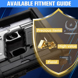 WJIECO Biometric Smart Gun Safe with Phone Charging for Handgun - Biometric Gun Safe 3 Ways Quick Access with Fingerprint/Keypad/Key Lock for Bedside Nightstand or Car with LCD WJIECO