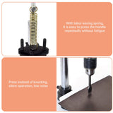 Leather Hole Puncher Hand Punching Machine Manual Press Puncher Punch Tools for DIY Craft (with Chuck, PP Plate and Aluminum Plate) (Style D) FASTTOBUY