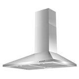 SNDOAS Range Hood 30 inch,Wall Mount Range Hood in Stainless Steel With Ducted/Ductless Convertible,Stove Vent Hood with Aluminum Filters,3 Speed Exhaust Fan,LED Light,Button Control SNDOAS