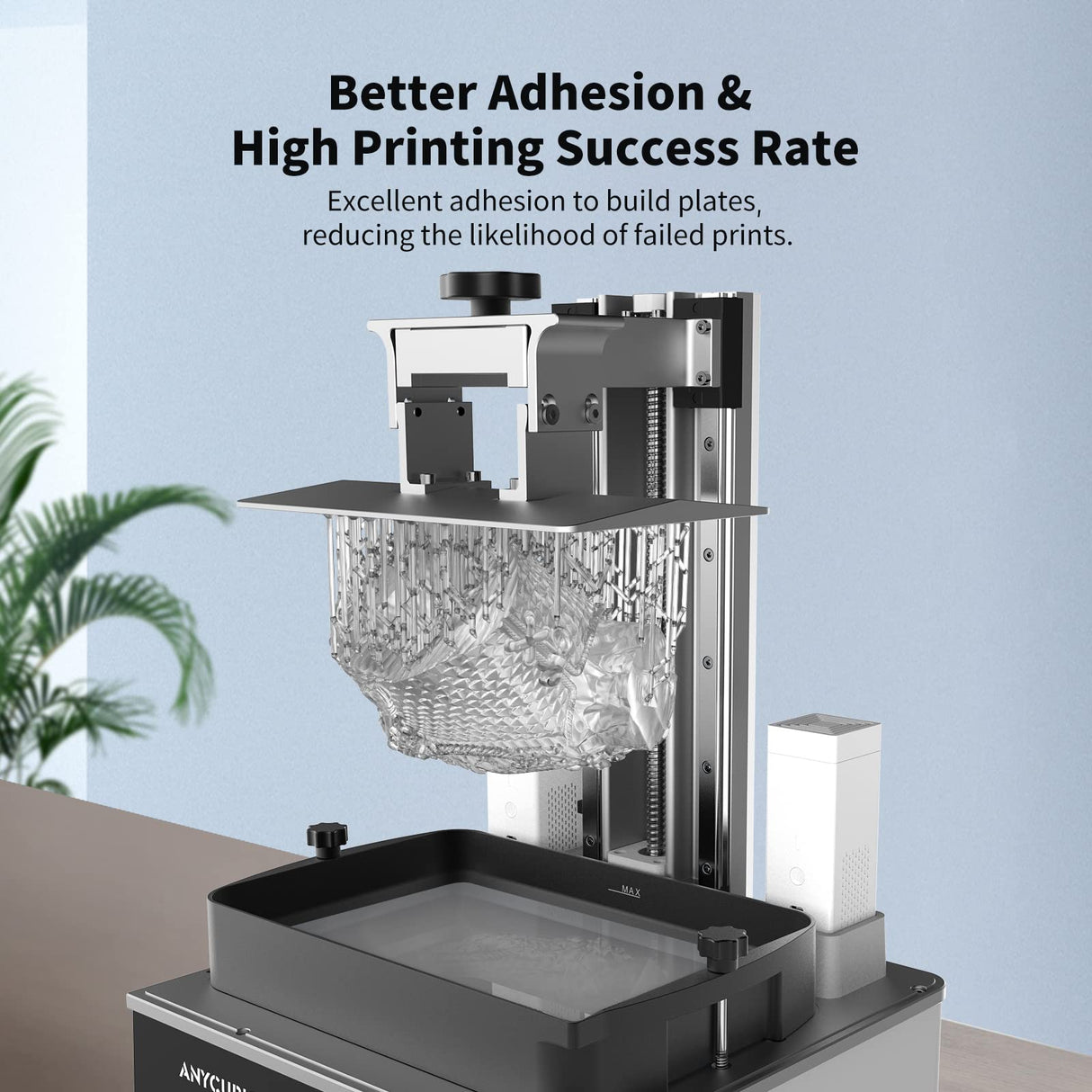 ANYCUBIC Water Wash 3D Printer Resin, 405nm High Precision UV-Curing 3D Resin, Low Shrinkage Standard Photopolymer Resin for 8K Capable LCD DLP Resin 3D Printer Printing (Clear, 500g) ANYCUBIC