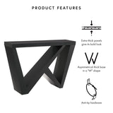 HOMES: Inside + Out Naomi Modern Decorative Accent Console Table with W-Shaped Legs, Wood Entryway Furniture for Living Room, Hallway, Entrance, Small Spaces, Black HOMES: INSIDE + OUT
