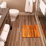 Villa Acacia Wooden Bath Mats -23 x 23 Inch Acacia Wood Indoor or Outdoor Shower Mats - Slated Platform Wood Shower Mat for Floor﻿ Thirteen Chefs