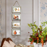 SESEAT 4x6 Wall Hanging Picture Frames Collage with 8 Opening Distressed White Frames,2 Packs SESEAT