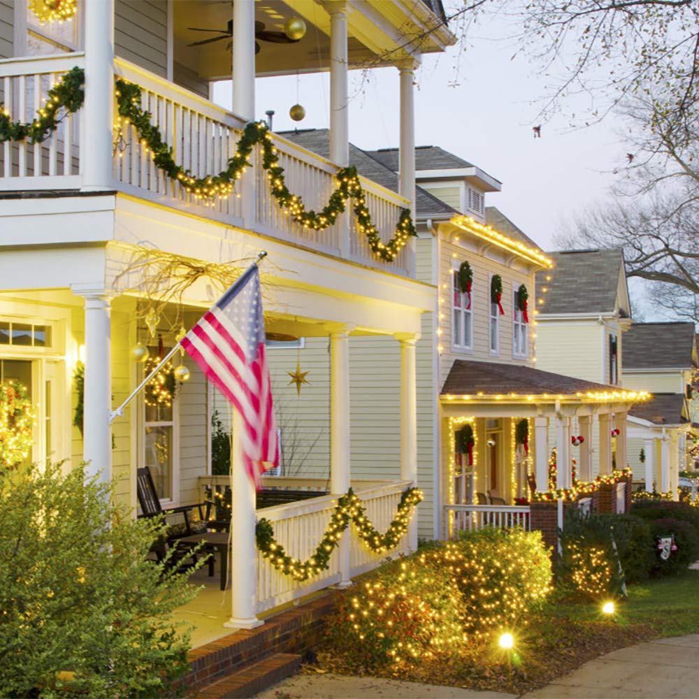 XTF2015 336ft 1000 LED Christmas Long String Lights, 8 Lighting Modes Waterproof Christmas Tree Lights Outdoor Indoor Fairy Lights for Patio, Garden, Party, Wedding, Holiday Decorations (Warm White) XTF2015