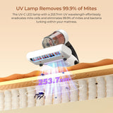JIGOO Mattress Vacuum Cleaner : UV Bed Vacuum Cleaner 500W 13Kpa Strong Suction, High Heating Tech, Deep Cleaning Bed Vacuum for Sofa/Bed/Fabric Surface(Corded,120V) JIGOO