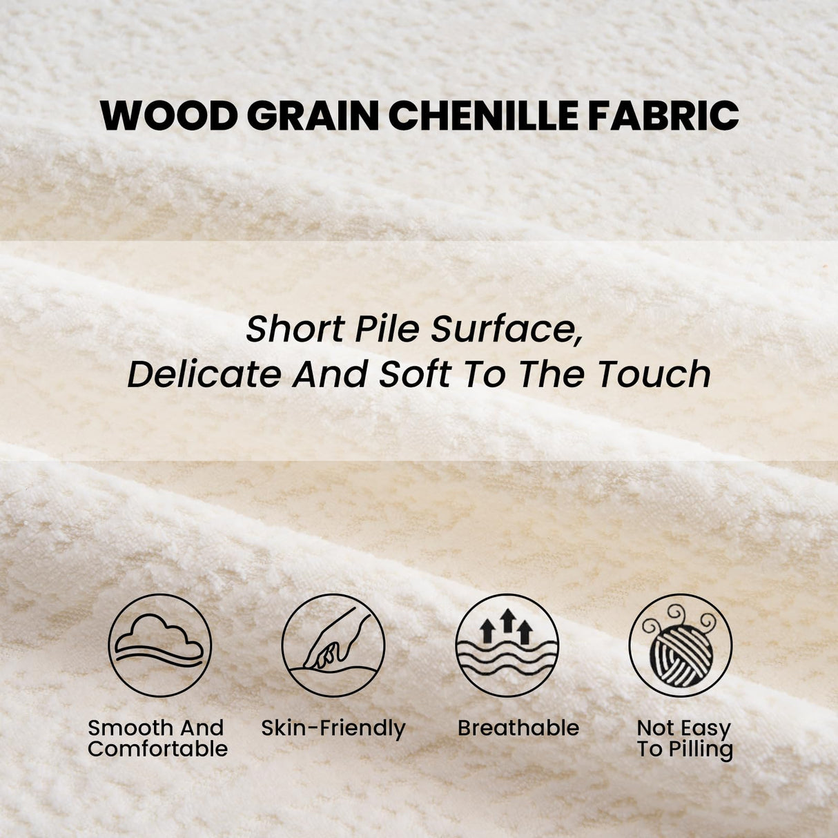 65" Curved Loveseat,Deep Seat Cloud Floor Couch with 3 Backrest,Cozy Chenille Fabric,Small Loveseat for Small Spaces,Bedroom,Office,Apartment Quorflax