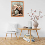 NWQZBYHT Flowers Diamond Art Kits for Adults Beginner,5D Diamond Painting Flowers,DIY Round Full Drill Diamond Dots Paintings Picture Gem Art Kits for Adults Crafts Home Wall Decor 12x16 Inch NWQZBYHT