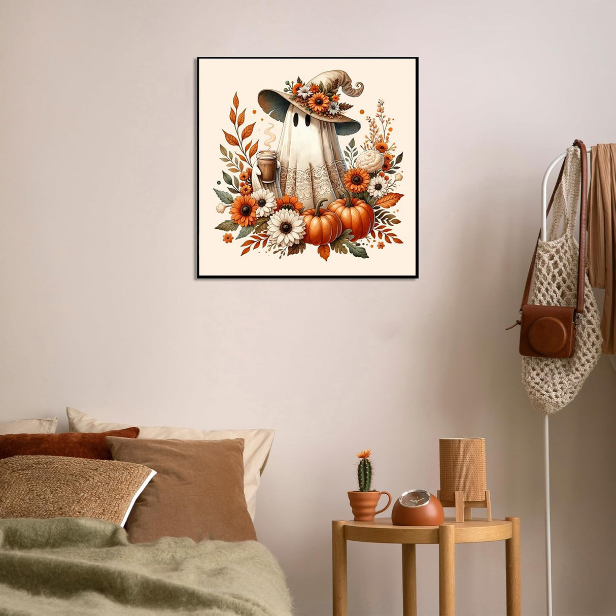 RYMILIE Halloween Diamond Art Kits for Adults- Fall Diamond Art Kits for Beginners-DIY 5D Pumpkin Diamond Painting Kit for Home Wall Decor Gifts【11.8x11.8inch】 RYMILIE