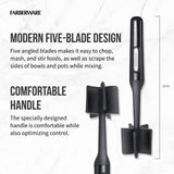 Farberware 5211438 Professional Heat Resistant Nylon Meat and Potato Masher, Safe for Non-Stick Cookware, 10-Inch, Black Farberware