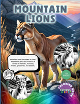 Mountain Lions, Big Cat Kids Coloring Books: Educational Coloring Book (Curious Kiddie) Majosta