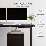 FLEXISPOT L Shaped Standing Desk, 63 x 47 Inch Electric Height Adjustable Corner Desk, Sit Stand Computer Workstation, Preset Controller, Home Office, Black Frame with Black Top FLEXISPOT