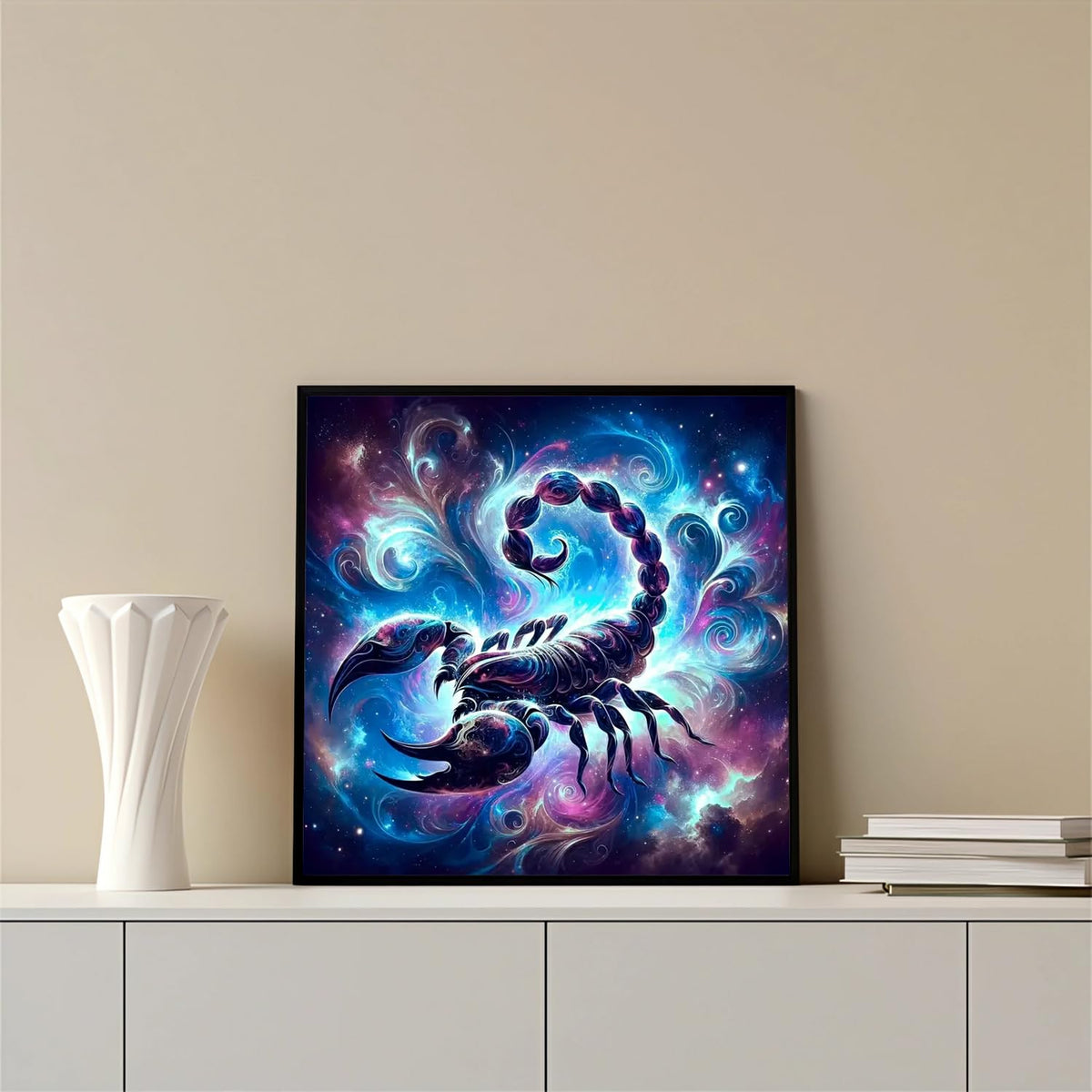 Xoaoes Scorpio Diamond Art Kits for Adults, 5D Diamond Painting Kits for Adults, DIY Gem Painting, Crafts for Adults, Dimond Art Paintings Kit, Full Drill Diamond Dot for Home Wall Decor 14 X 14 Inch Xoaoes