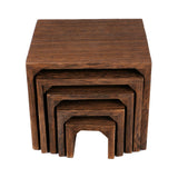 MOOCA 5-Piece Wooden Jewelry Display Risers - Multi-Function Retail Stands for Rings, Watches, Necklaces, Bracelets, and More - Various Heights, MOOCA