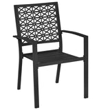 Yaheetech Outdoor Patio Dining Chairs Set of 4 with Armrests and Metal Frame, Stackable Heavy-Duty Metal Black Outdoor Chairs for Garden, Lawn and Yard Yaheetech