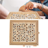 Yosoo Wooden Maze Ball Large, Wooden Labyrinth Maze Game Educational Games Puzzle Toy Table Tilting Balance Board with for Dementia Adults Children Large Marbles Company Junior Yosoo
