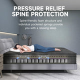 CHEVNI King Mattress,12 Inch King Size Mattress in a Box with Independent Pocket Spring,Memory Foam Hybrid Mattress,Pressure Reliving,Medium Firm,CertiPUR-US Certified (12", King) CHEVNI