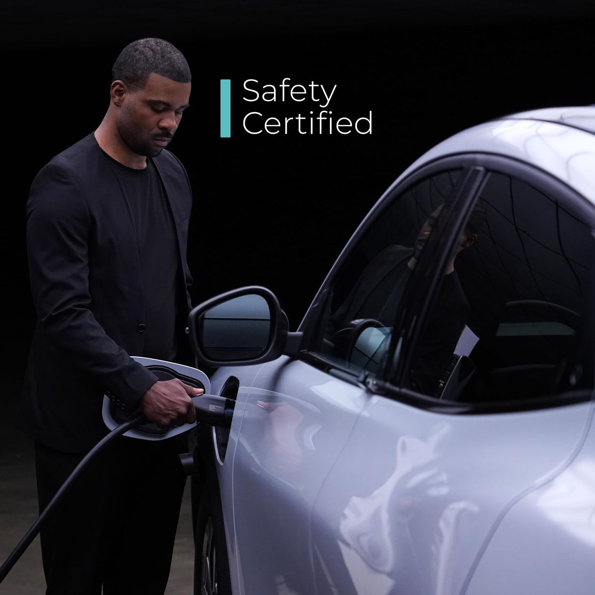 Lectron Level 1 J1772 Charger (WiFi Version) - 110V, 15 Amp, NEMA 5-15 Plug, 16 ft Extension Cord - Portable Electric Car Charger for J1772 Evs Lectron