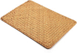 6 Pack Woven Placemats, Rectangular Rattan Place mats, Natural Seagrass Placemats, Farmhouse Wicker Table Mats for Dining Table XIMISISE