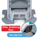 Simplay3 Toddler Tower Montessori Standing Kitchen Step Stool with Sturdy Stabilizing Base and Adjustable Platform, 20.5" D x 26" W x 34.5" H, Ages 18 Months to 5 Years, Gray Simplay3