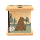 Wooden Piggy Bank for Kids and Adults, Personalized Gift Handmade in USA by BloomOwl, Custom Piggy Bank, Personalized Banks for Kids, Gifts for Baby Boys and Girls (Woodland) BloomOwl