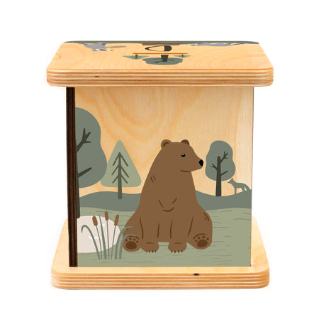 Wooden Piggy Bank for Kids and Adults, Personalized Gift Handmade in USA by BloomOwl, Custom Piggy Bank, Personalized Banks for Kids, Gifts for Baby Boys and Girls (Woodland) BloomOwl
