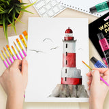 CHALKY CROWN - Watercolor Paper Pad - Water Color Paper Sketch Book - Large Paper for Artists, White - Pack of 2 (64 Sheets) CHALKY CROWN