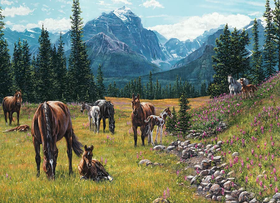 Cobble Hill 1000 Piece Puzzle - Horse Meadow - Sample Poster Included Cobble Hill Puzzle Company Ltd.