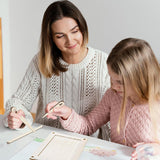 7 PCS Rectangle Weaving Loom Wood Weaving Loom Kit Small Weavings Looms Kit Bookmark Looms with Wooden Stick, Weavings Comb, Crochet Needle for Kids Adults Beginners and Weavinges Lovers Zyghjort