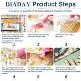 DIADAY Sea Turtles Diamond Painting Kit, Diamond Art Kits for Adults, 5D Full Round Drill Turtles Diamond Art Painting, DIY Gem Craft Arts Home Wall Decor Gift 12 x 12 Inches DIADAY