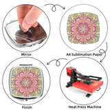 Acshio 8 Pack Sublimation Pocket Mirror, Mini Metal Folding Compact Makeup Mirror, Portable Double-Sided Magnifying Travel Cosmetic Mirror for Purse Women Gift Daily Use Acshio