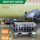 FOVERSWIVE 6"x2" Industrial Casters- Heavy Duty Casters,Polyurethane on Aluminum Casters - Loading Capacity up to 1400LB.Use for Platform Truck,Workbench,Lift Tables(1 Swivel) FOVERSWIVE