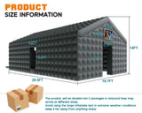 Albott 30x20x14 FT Large Black Inflatable Night Club Tent for Adults with 2 Side Doors, Inflatable Nightclub with Logo Area Gazebo Event House for Wedding Birthday Backyard Party Albott